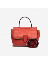 GIANNI CHIARINI "Elettra" grande con bordo cuoio Bianco
