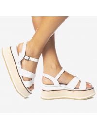 JEANNOT Sandalo con incrocio Bianco