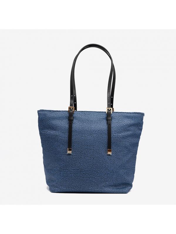 BORBONESE Borsa shopping medium Blu