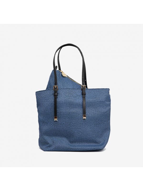 BORBONESE Borsa shopping medium Blu