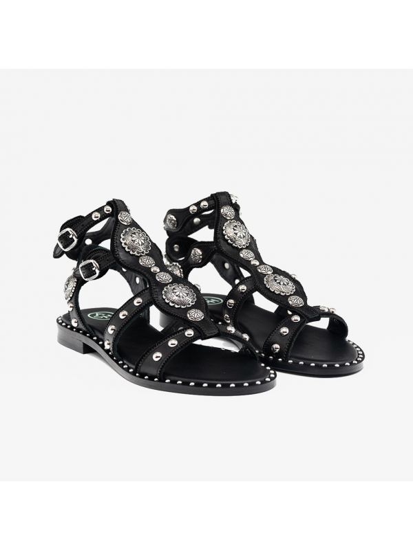 A.S.H. Sandalo con borchie argento Nero A.S.H. Sandalo con borchie argento Nero