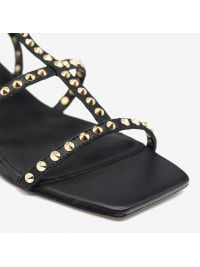 A.S.H. Sandalo con borchie e tacco rocchetto Nero
