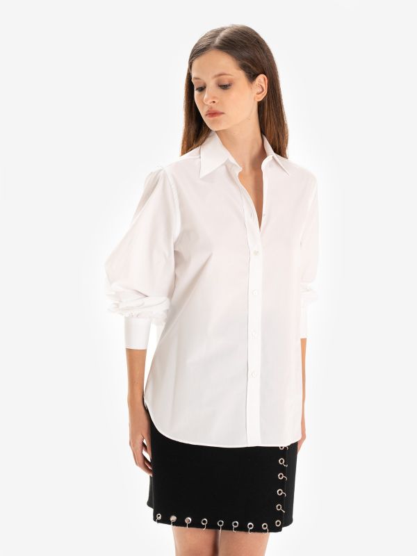 P.A.R.O.S.H. Camicione over cotone Bianco P.A.R.O.S.H. Camicione over cotone Bianco