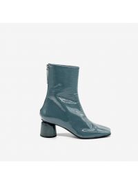 HALMANERA Stivaletto tacco 5 naplak punta quadra Celeste