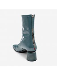 HALMANERA Stivaletto tacco 5 naplak punta quadra Celeste