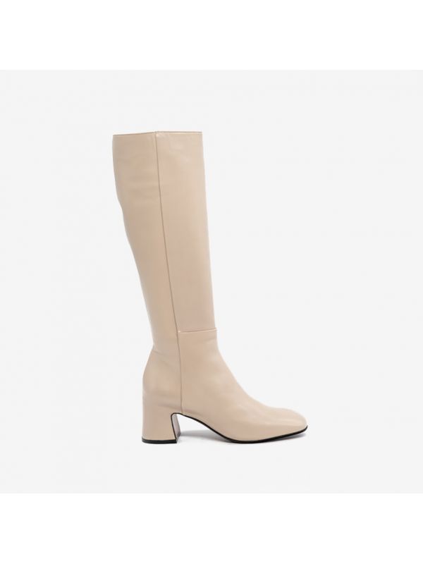 MARA BINI Stivale tacco 50 con cerniera Beige MARA BINI Stivale tacco 50 con cerniera Beige