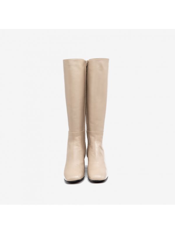MARA BINI Stivale tacco 50 con cerniera Beige MARA BINI Stivale tacco 50 con cerniera Beige