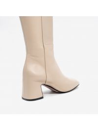 MARA BINI Stivale tacco 50 con cerniera Beige