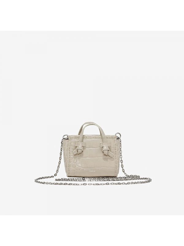 GIANNI CHIARINI "Mini marcella" pelle cocco Latte