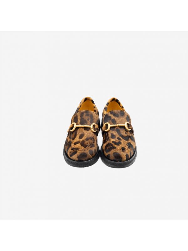 MARA BINI Mocassino cavallino con morsetto oro Maculato MARA BINI Mocassino cavallino con morsetto oro Maculato