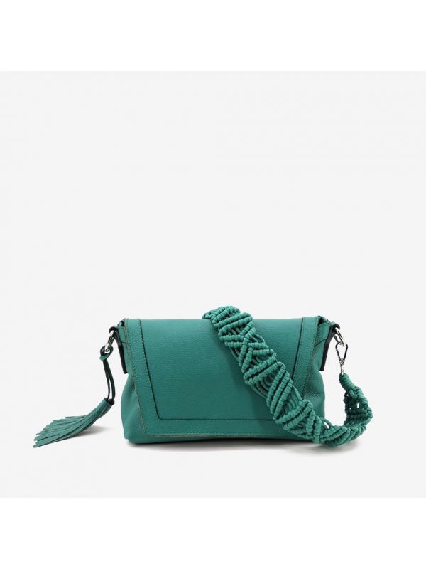 GIANNI CHIARINI "Africa" borsa con patta più tracolla Verde