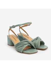 HALMANERA Sandalo fascia incrociata tacco 50 Salvia