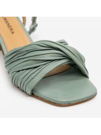 HALMANERA Sandalo fascia incrociata tacco 50 Salvia