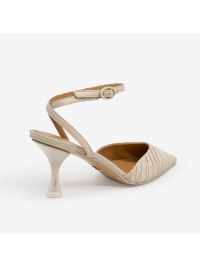 HALMANERA Chanel tacco 60 con cinturino Panna