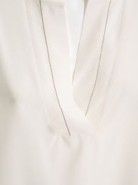 PESERICO Blusa seta scollo a V Bianco