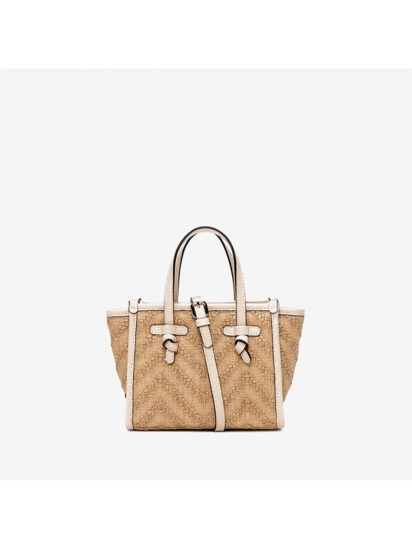 GIANNI CHIARINI "Miss Marcella" bordo panna Paglia