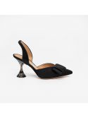 NINALILOU Slingback pelle con fiocchetto strass Cipria NINALILOU Slingback pelle con fiocchetto strass Cipria