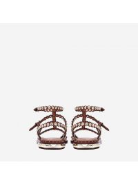 A.S.H. Sandalo con borchie + tacco oro Cuoio