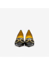 MARA BINI Dècolletè tacco 30 pelle + fibbia oro intrecciata Nero