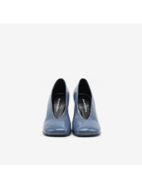 HALMANERA Decolletè pelle lucida tacco 80 Celeste