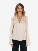 PESERICO Blusa seta scollo a V Bianco