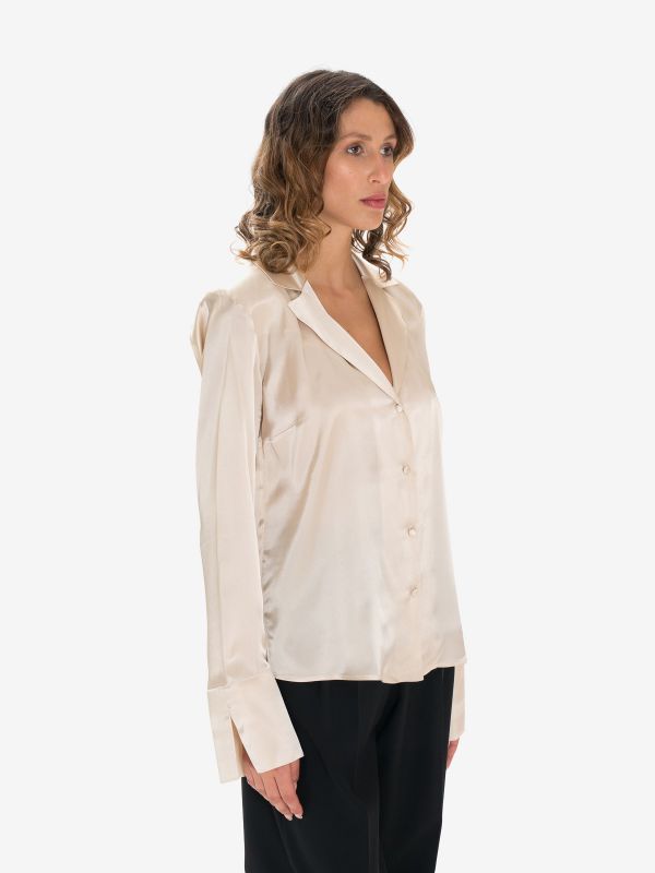 FEDERICA TOSI Camicia satin/seta Avorio FEDERICA TOSI Camicia satin/seta Avorio